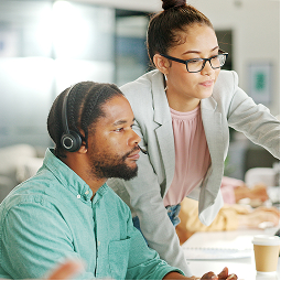 office mentoring session